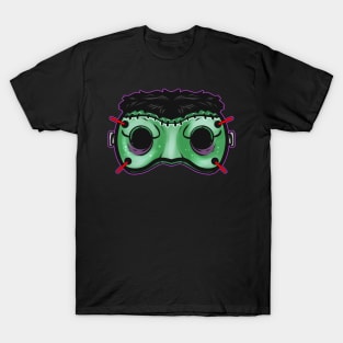 Green Monster Frankenstein Mask Costume For Halloween T-Shirt